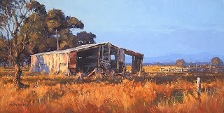 shed landscape oil painting australia andy dolphin