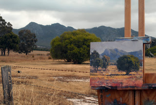 plein air porongurup landscape painting western australia