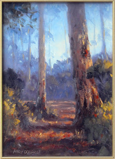 forest painting workshop in oil