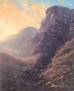 oil painting mountain plein air