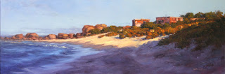 Betty's Beach oil painting by andy dolphin