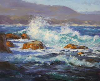 seascape oil painting sketch albany by andy dolphin