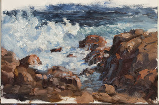 Gap Albany, plein air seascape oil painting by andy dolphin