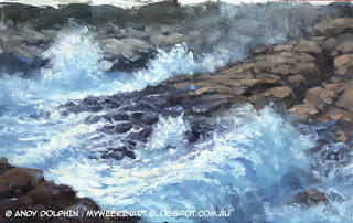 Torndirrup, seascape oil painting by Andy Dolphin.