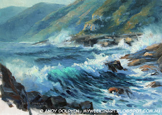 Plein air seascape sketch by Andy Dolphin.
