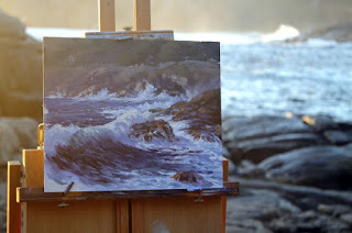 Plein air seascape sketch by Andy Dolphin.