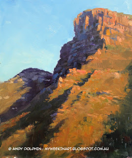 Bluff Knoll - plein air oil painting by Andy Dolphin