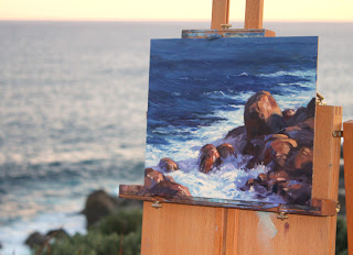 Lowlands, Denmark, WA. Plein air oil painting seascape by Andy Dolphin.