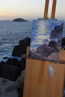 Rocky coast oil painting, The Gap, Albany. By Andy Dolphin.