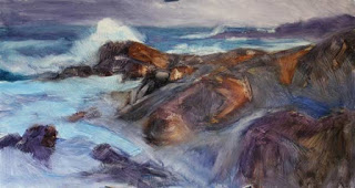 Seascape oil painting step 1 by Andy Dolphin