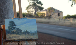 Plein air landscape oil painting by Andy Dolphin