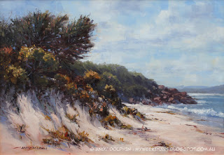 Misery Beach, Albany. Seascape in oil by Andy Dolphin