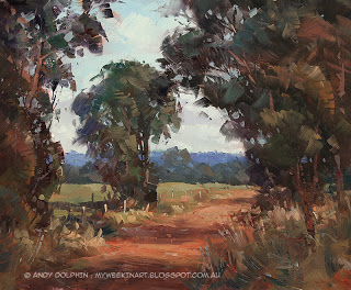 plein air landscape in oils by Andy Dolphin