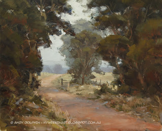 plein air landscape in oil by andy dolphin