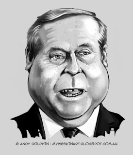 Colin Barnett, WA Premier, digital caricature in Photoshop