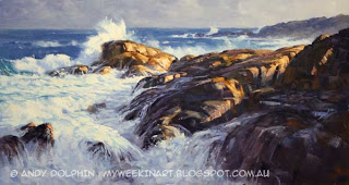 Seascape oil painting by Andy Dolphin