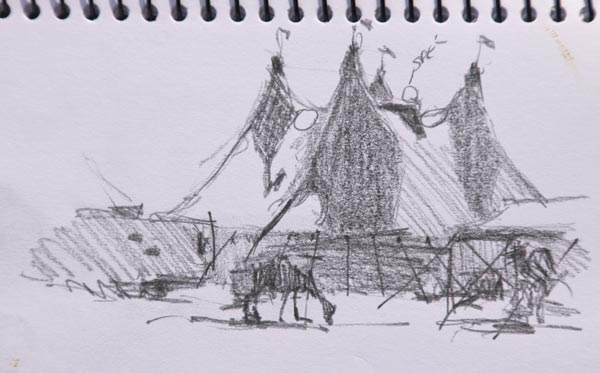 hudsons circus albany thumbnail sketch by Andy Dolphin